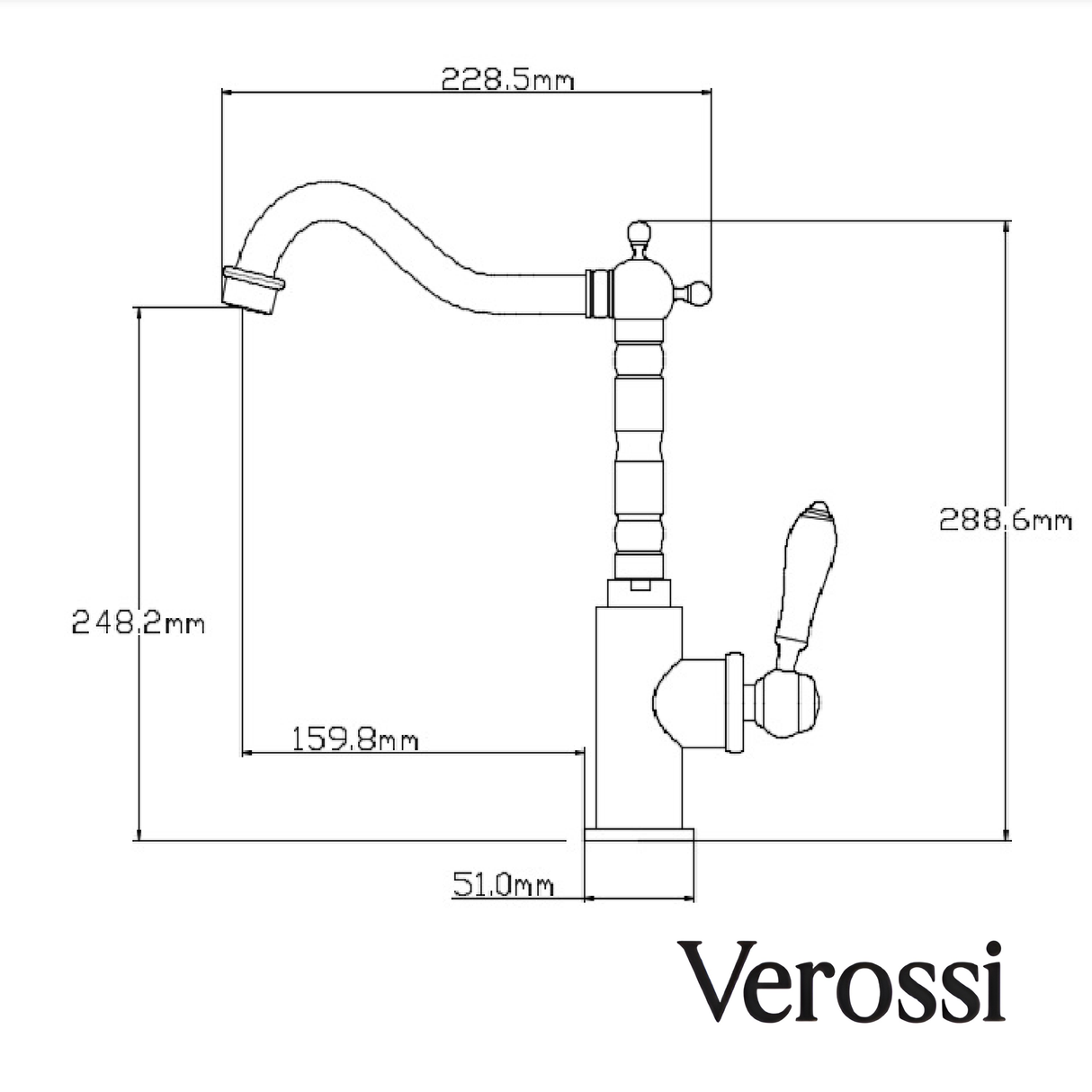 verossi kitchen tap