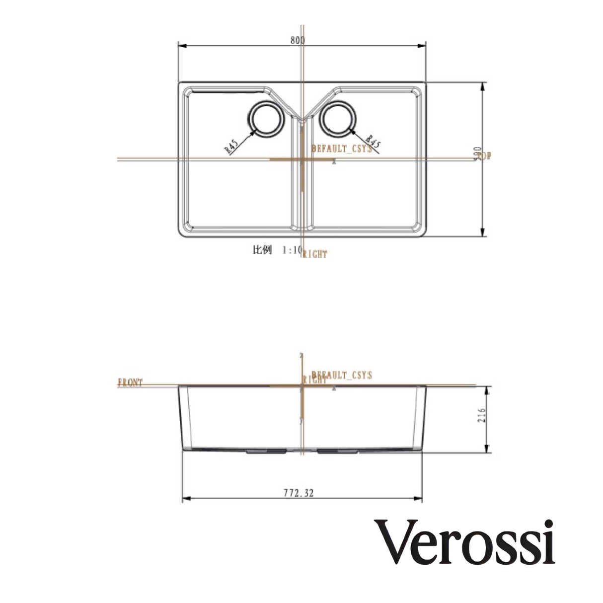 verossi kitchen sink