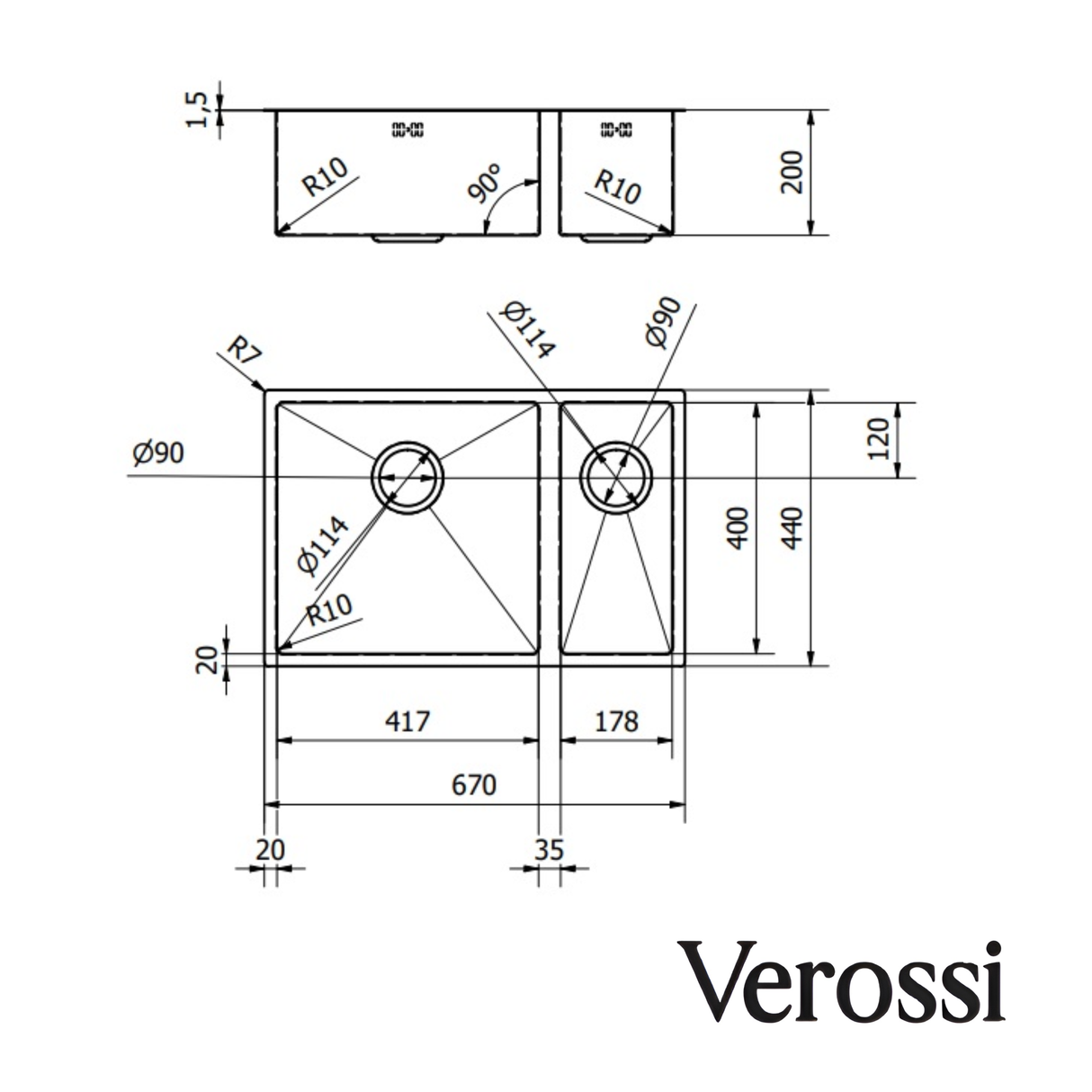 verossi kitchen sink