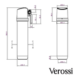 Verossi  | Versace | Traditional Bridge Style 3 in 1 Instant Boiling Tap | White Ceramic Levers | Gun Metal Finish