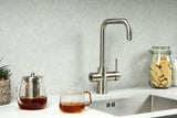 Verossi  | Valyrian | Biometric 4 in 1 Instant Boiling & Filtered Cold Water Tap | Brushed Steel Finish