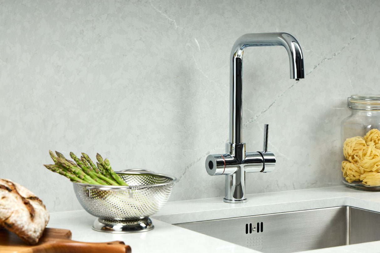 Verossi  | Valyrian | Biometric 4 in 1 Instant Boiling & Filtered Cold Water Tap | Polished Chrome Finish