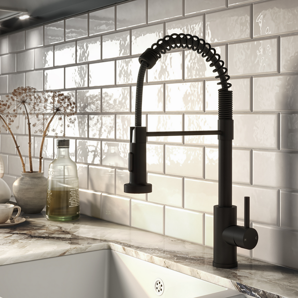 Verossi | Contra | Flexi Pullout Kitchen tap | Matt Black