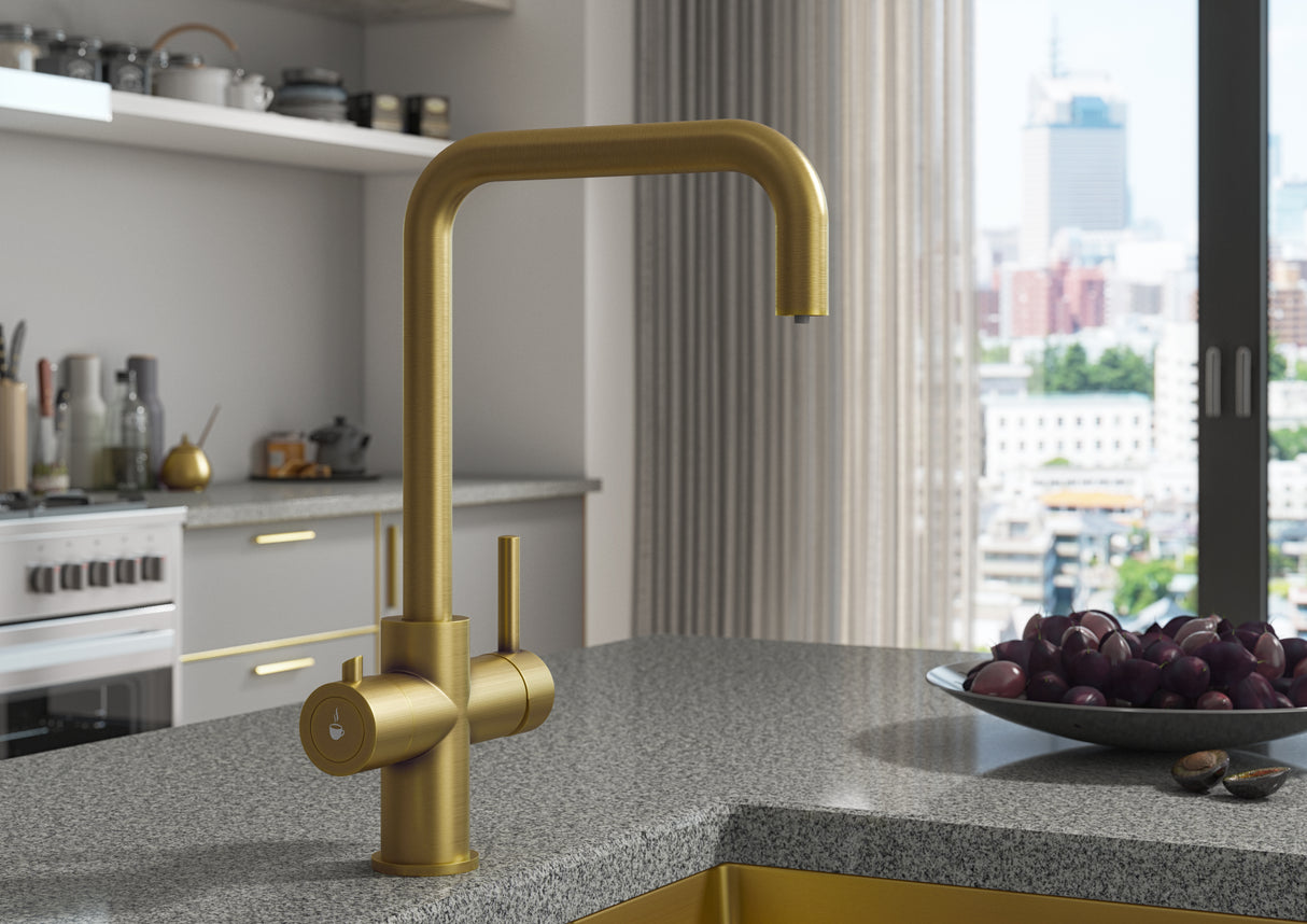 Verossi  | Verani | 4 in 1 Instant Boiling & Filtered Cold Water Tap | Brushed Gold Finish