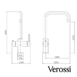 Verossi | Vigore | Contemporary 3 in 1 Instant Boiling Tap | Polished Chrome Finish