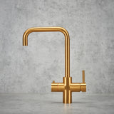 Verossi | Vigore | Contemporary 3 in 1 Instant Boiling Tap | Brushed Gold Finish