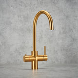 Verossi | Vinta | Swan 3 in 1 Instant Boiling Tap | Brushed Gold Finish