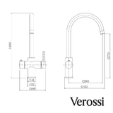 Verossi | Vinta | Swan 3 in 1 Instant Boiling Tap | Unfinished Brass Finish