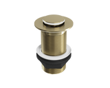 Push Button Click-Clack Basin Waste - Unslotted - G1 1/4" - Brushed Brass