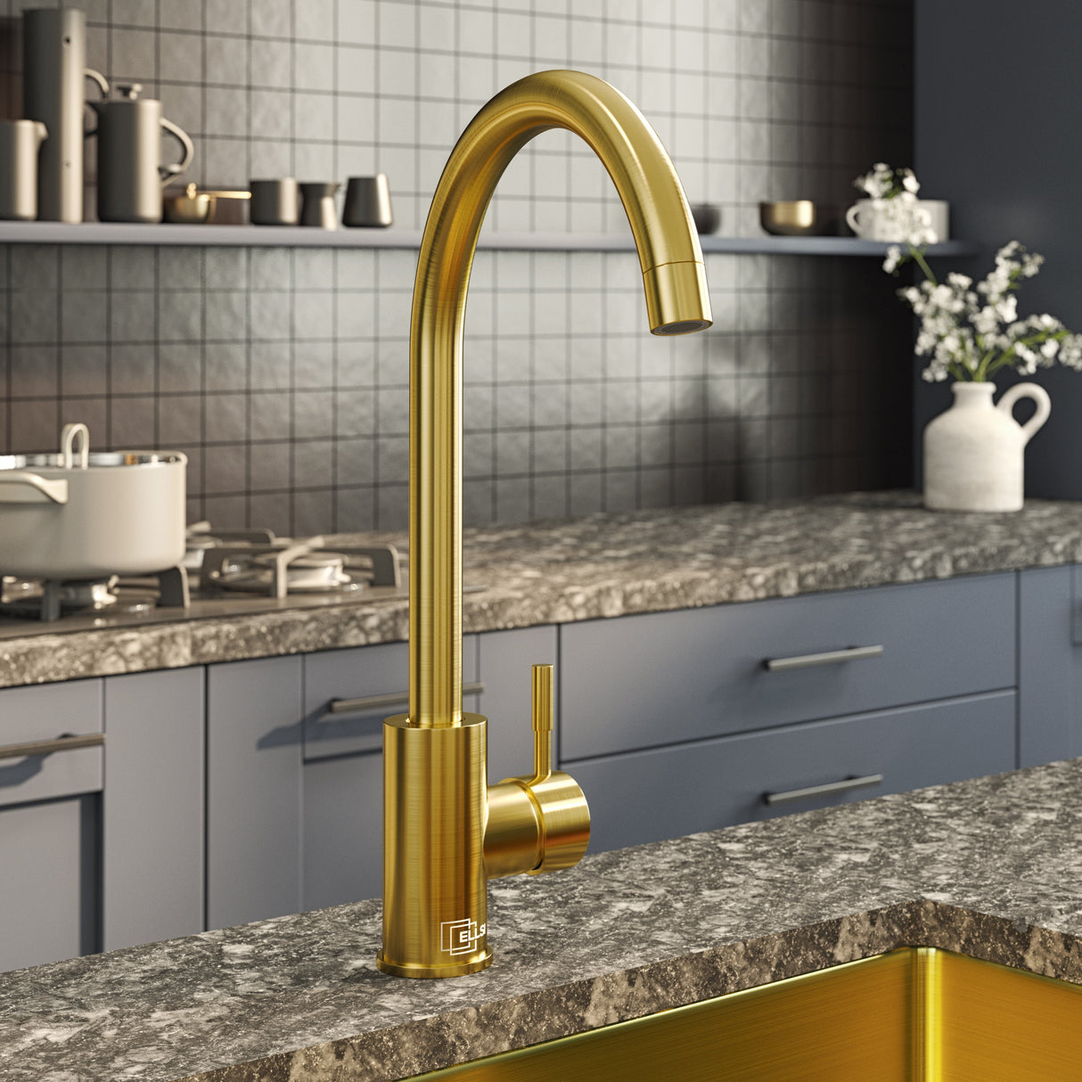 Verossi | Tivoli | Single Lever Kitchen tap WRAS | Brushed Gold