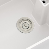 Eco | Basket Strainer Kitchen Sink Waste | Matt White Finish