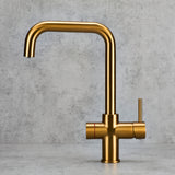 Verossi  | Valyrian | Biometric 4 in 1 Instant Boiling & Filtered Cold Water Tap | Brushed Gold Finish