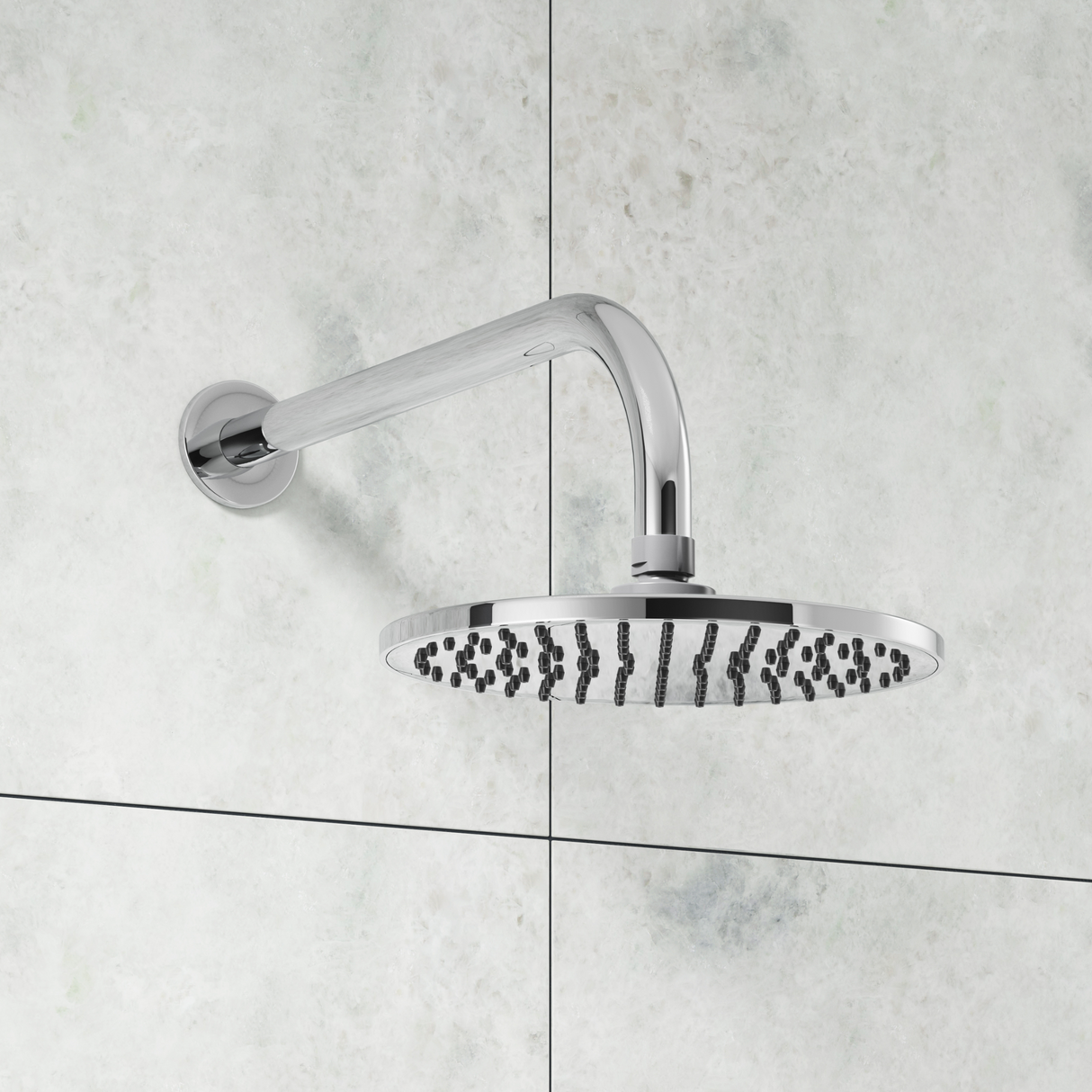 Pinto | Round Wall Mounted Shower Arm | Chrome