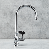 Verossi  | Versace | Traditional Bridge Style 3 in 1 Instant Boiling Tap | Black Ceramic Levers | Polished Chrome Finish