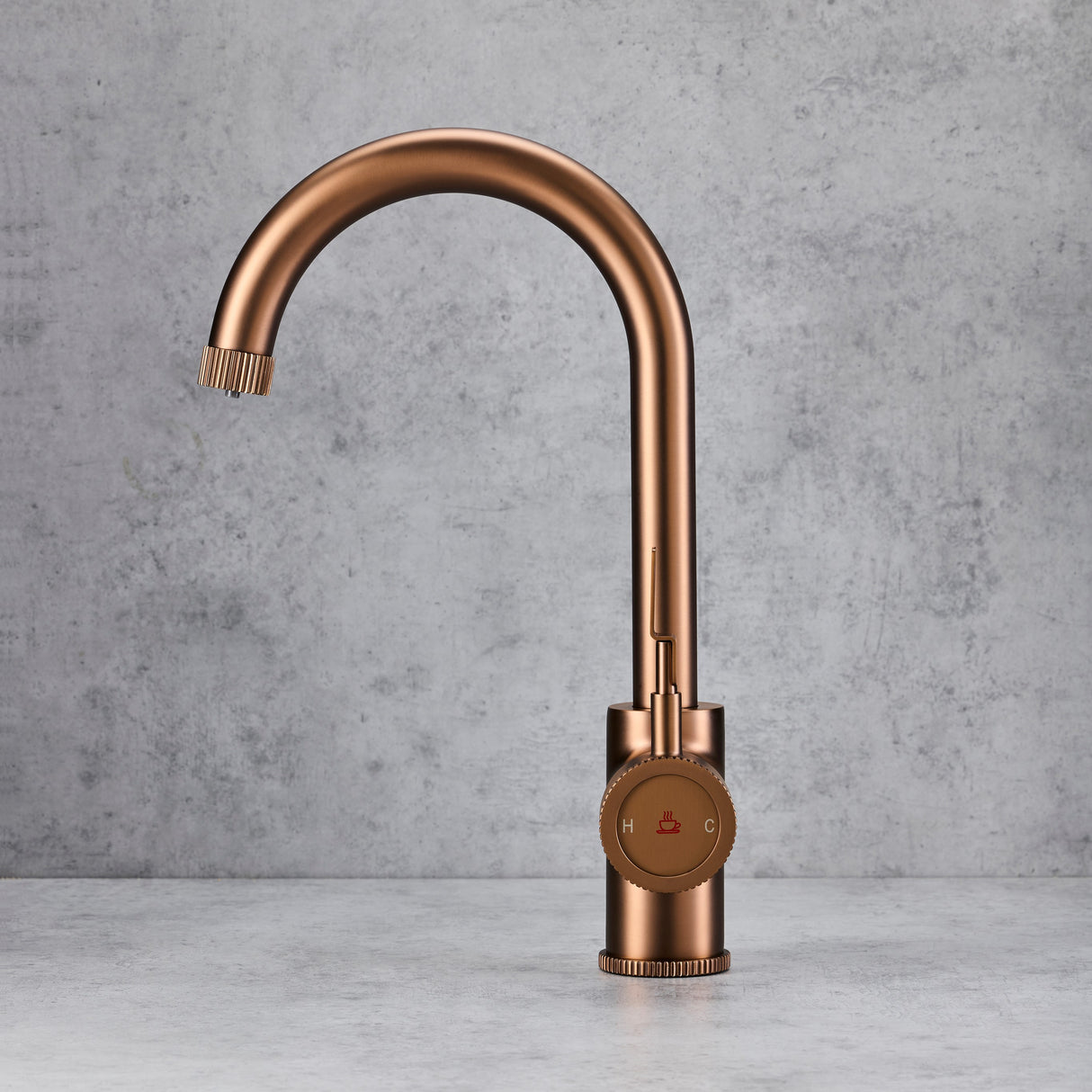 Verossi  | Volissi | Industrial Style Single Lever 3 in 1 Instant Boiling Tap | Brushed Copper Finish