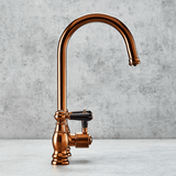 Verossi  | Versace | Traditional Bridge Style 3 in 1 Instant Boiling Tap | Black Ceramic Levers | Brushed Copper Finish